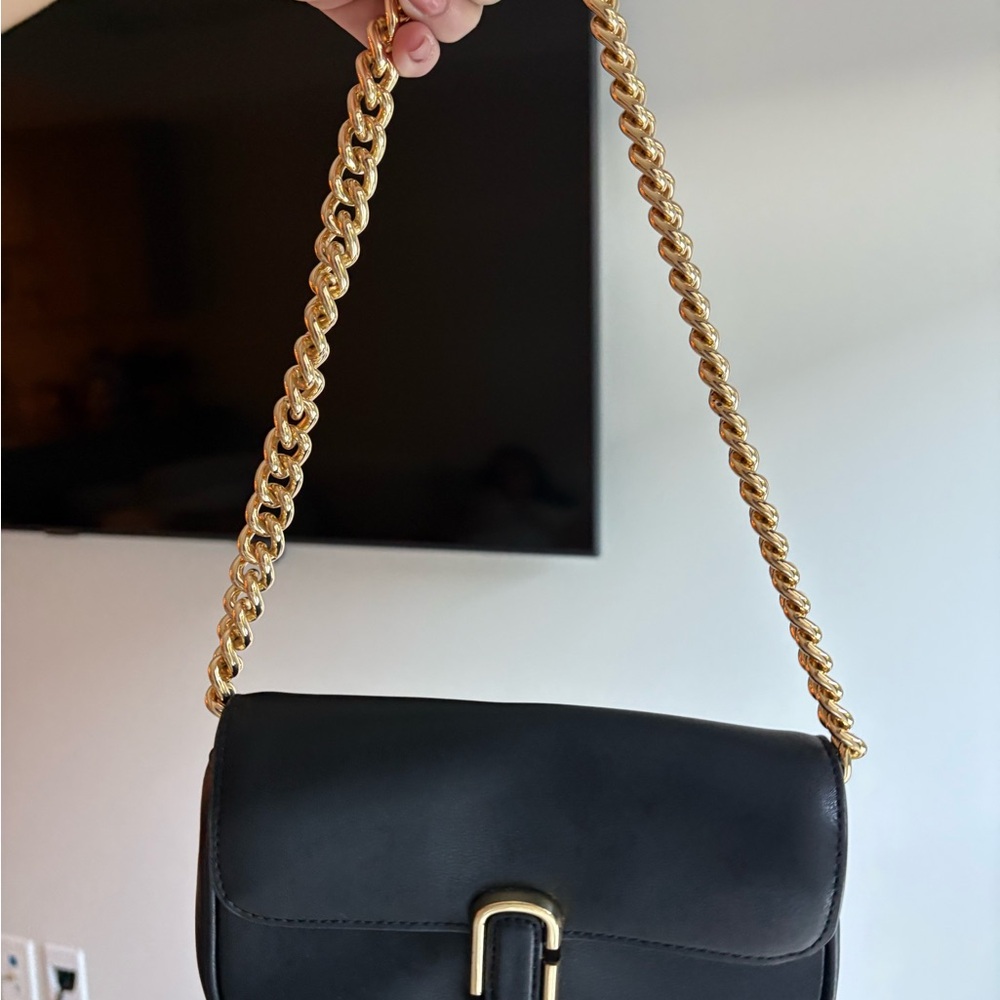 Marc Jacobs Black Mini Bag with Gold Chain